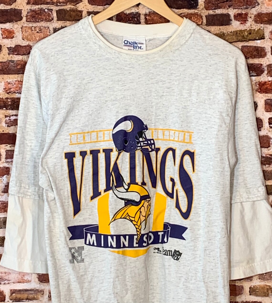Vintage Minnesota Vikings Men's Large Tee Shirt Rare made | Etsy