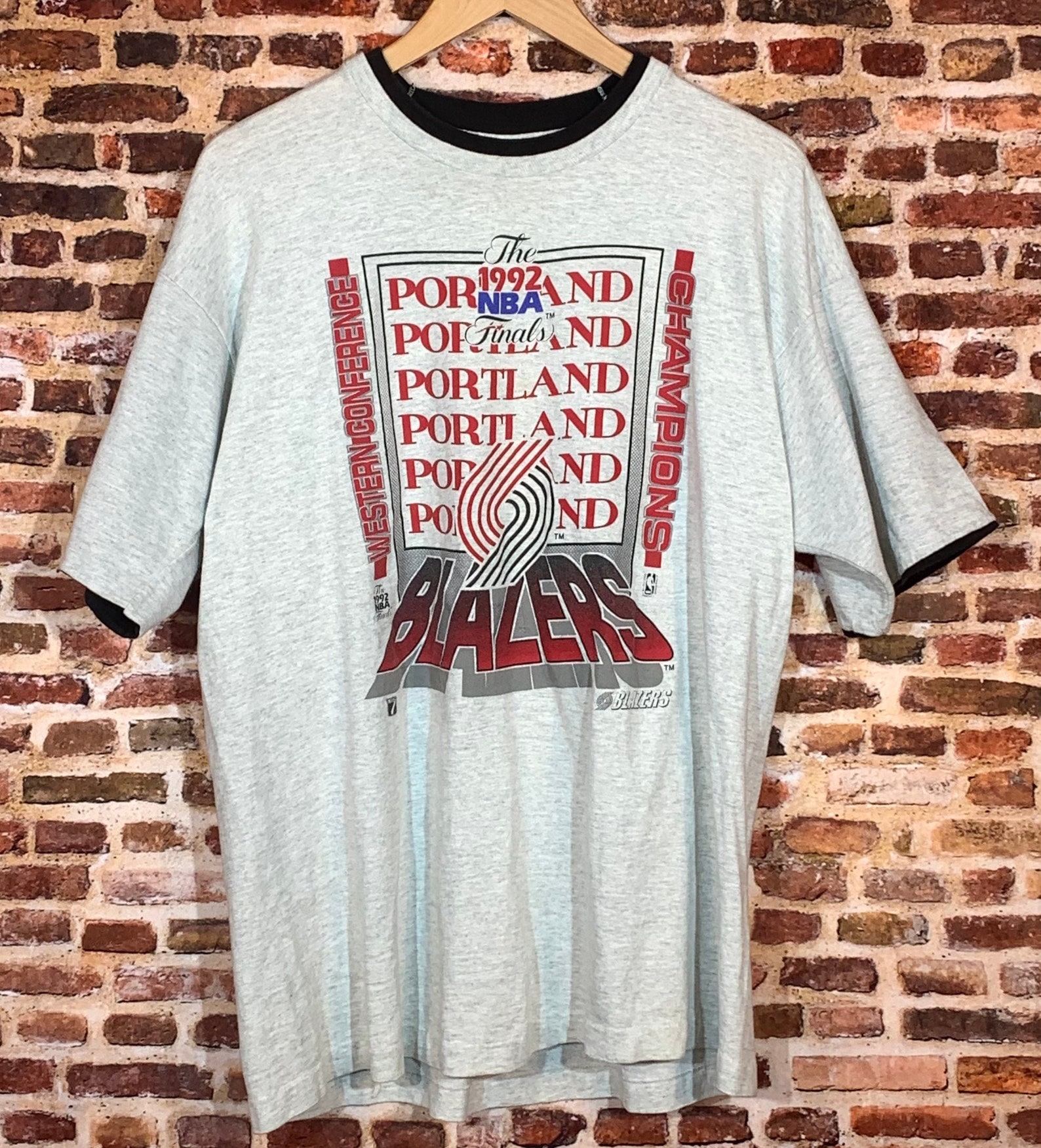 Vintage 1992 Portland Trail Blazers NBA Finals Camiseta XL ...