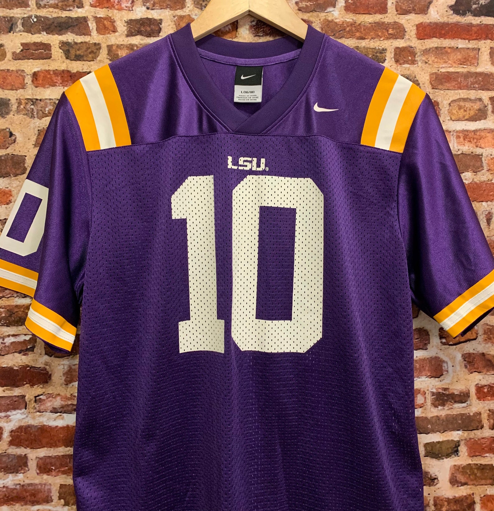 Vintage LSU Football Youth Large 16/18 10 Jersey Rare made Etsy