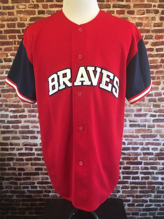 braves button up shirt