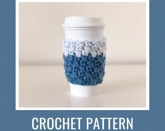 Crochet Pattern: Zesty Colorblock Cup Cozy // Coffee Cozy Pattern, Cup Sleeve Pattern, Crochet Cup Cozy, DIY Crochet