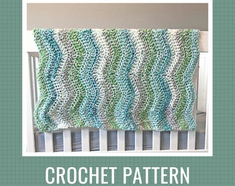 Crochet Pattern: Ripple Swirl Baby Blanket