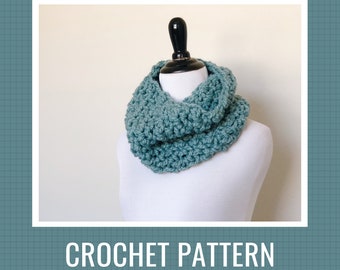 Crochet Pattern: Chunky Zesty Neckwarmer // Women's Scarf Pattern, Loop Pattern, Crochet Cowl, DIY Neckwarmer, DIY Cowl, DIY Crochet