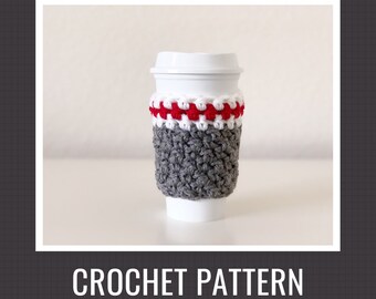 Crochet Pattern: Work Sock Cup Cozy // Coffee Cozy Pattern, Cup Sleeve Pattern, Crochet Cup Cozy, DIY Crochet