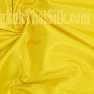 Yellow Lemon Faux Silk Dupioni Fabric: 58&quot; Wide, Drapery & Gowns
