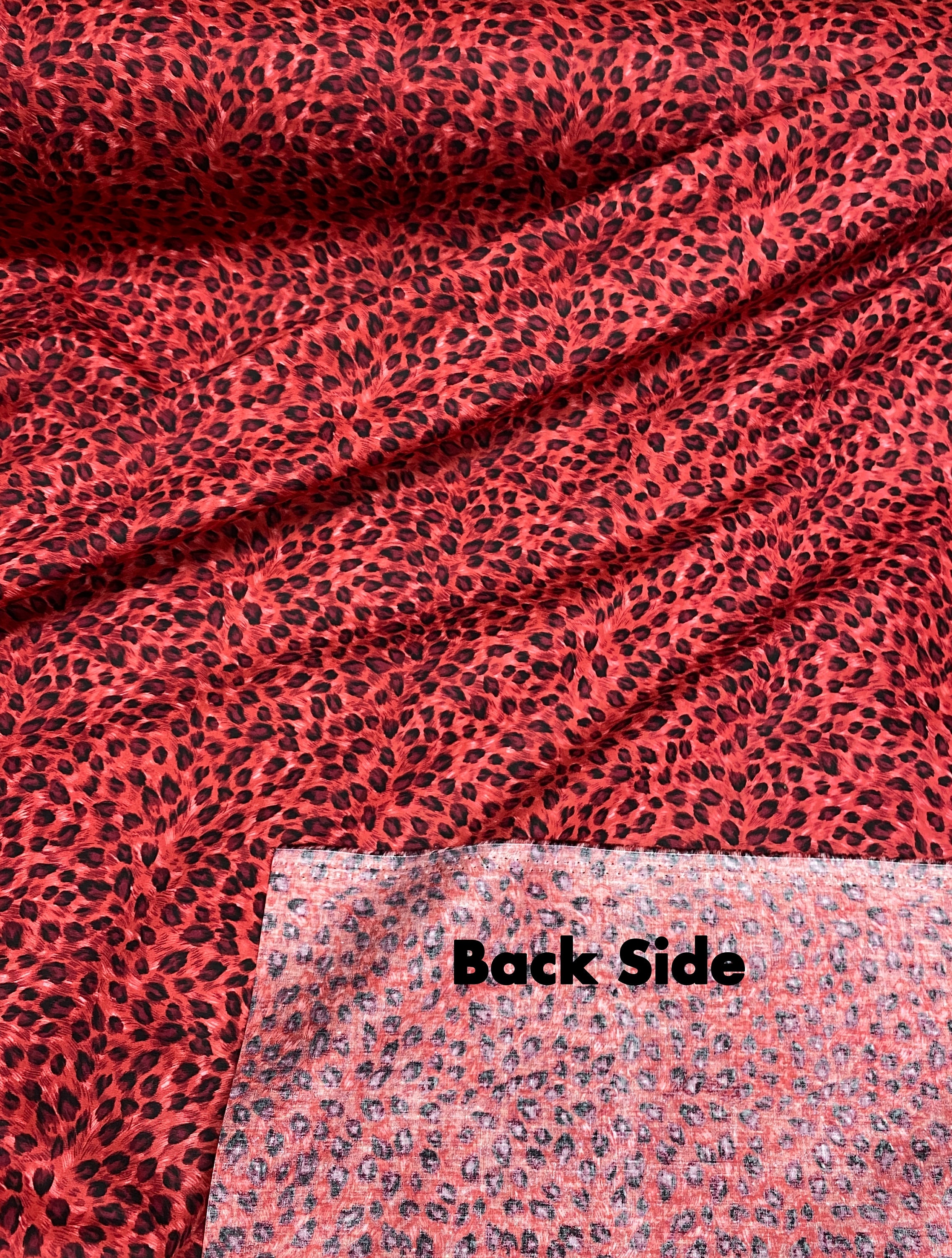 Red Black Leopard Cheetah 100% Poplin Cotton Animal Print | Etsy