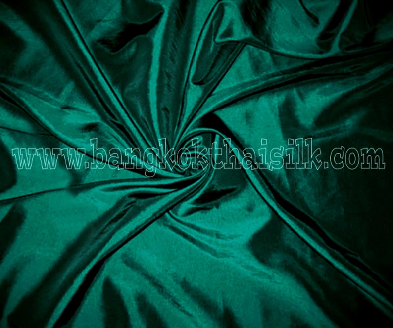 Leek Green Heavy Taffeta Silk Fabric main image 0