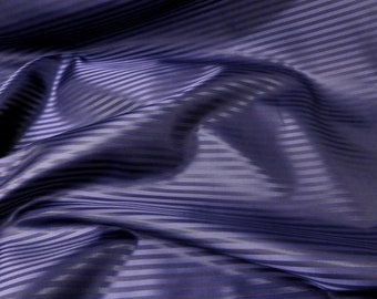 Purple Striped Cupro Bemberg Jacquard Fabric: Iridescent Viscose Lining