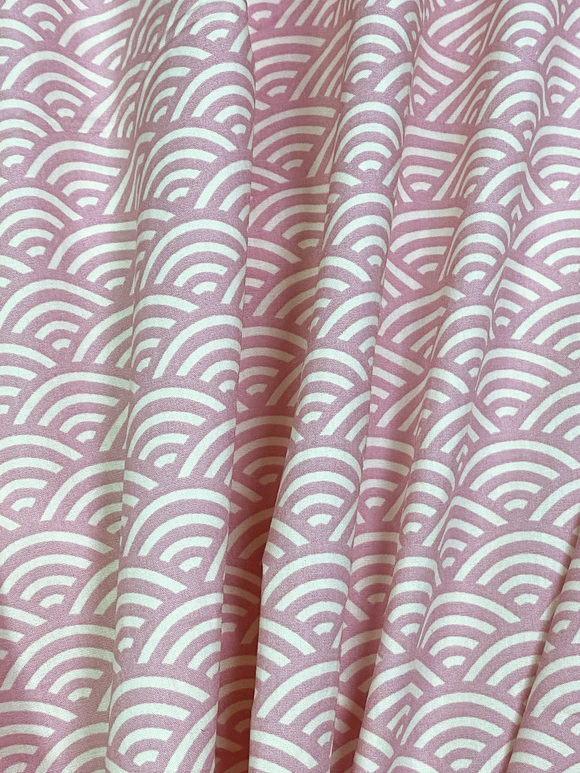 100 Cotton Oriental Japanese Fan Prints Fabric 44W Material Etsy