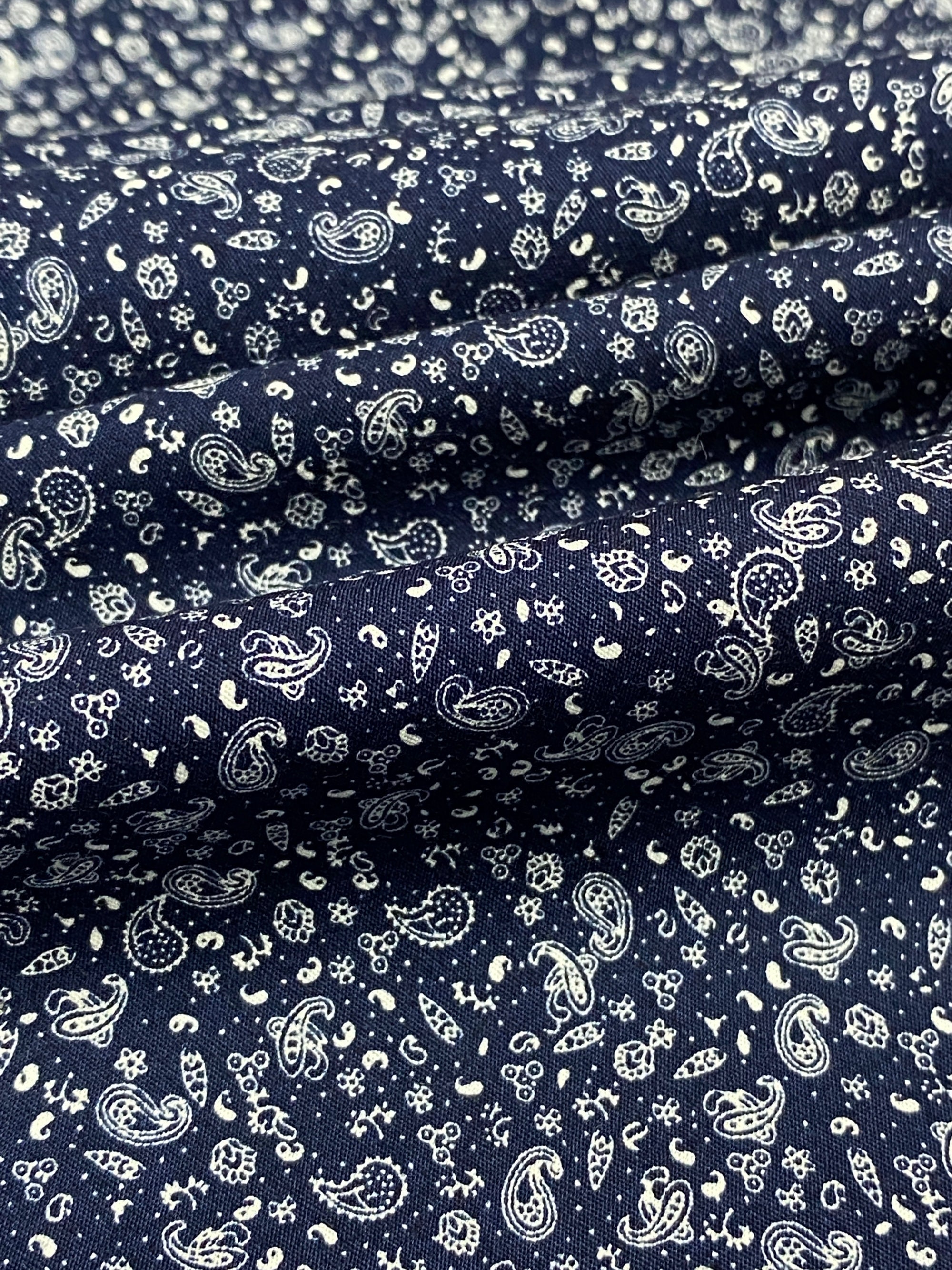 100 Cotton Paisley Print Fabric 44W Material by the Yard for Etsy