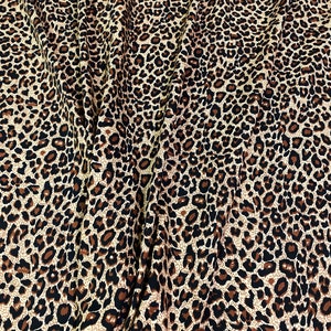Leopard Print Poplin Cotton Fabric: 44" Wide Animal Print Material image 3