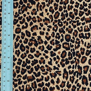 Leopard Print Poplin Cotton Fabric: 44" Wide Animal Print Material image 4