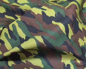 Army Camouflage Cotton Fabric: 44" Wide Camo Print