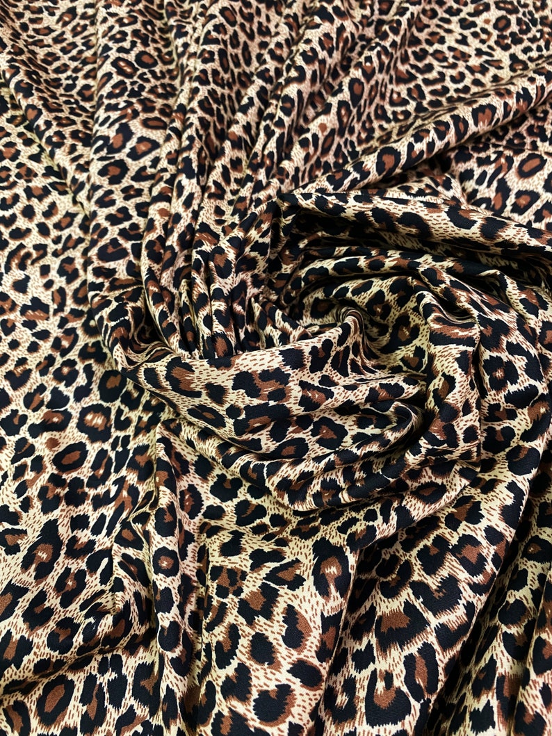 Leopard/Cheetah 100% Poplin Cotton Animal Print Fabric 44W | Etsy
