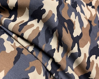 Army Camouflage Print Fabric: 100% Cotton Material, 44”W - By the Yard