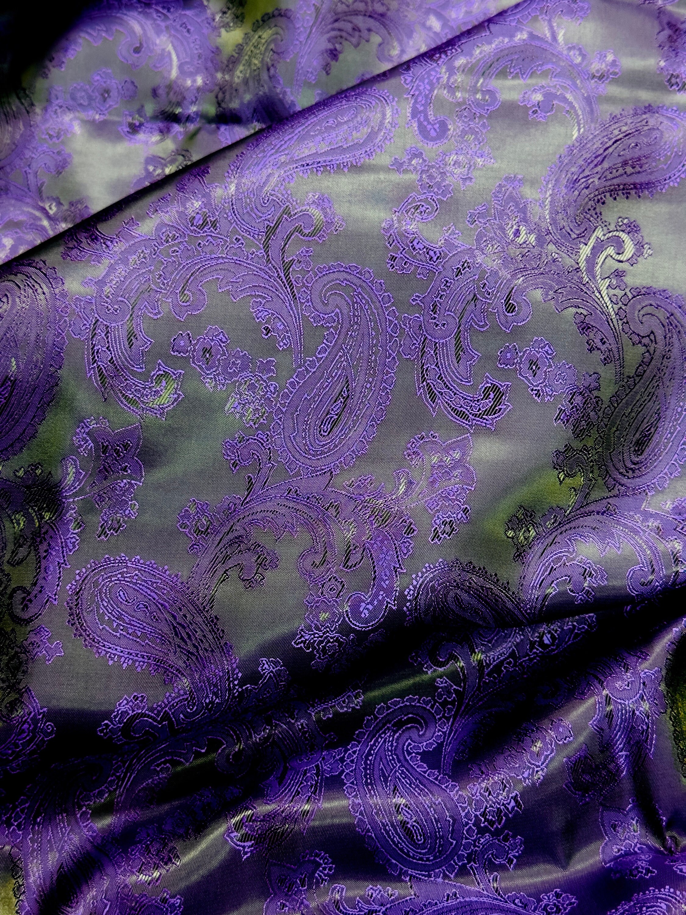 Cupro Bemberg Paisley Iridescent Woven Fabric Material for