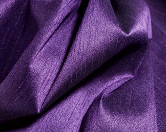 Dunkellila Faux Seide Dupionseide Stoff: 58 "Wide Drapery Kleider lose Ware