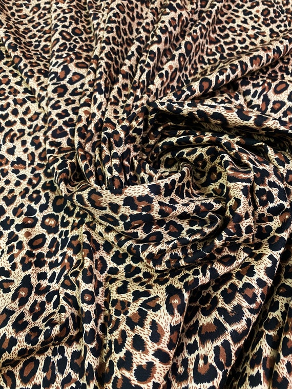 Leopard/cheetah 100% Poplin Cotton Animal Print Fabric 44W - Etsy