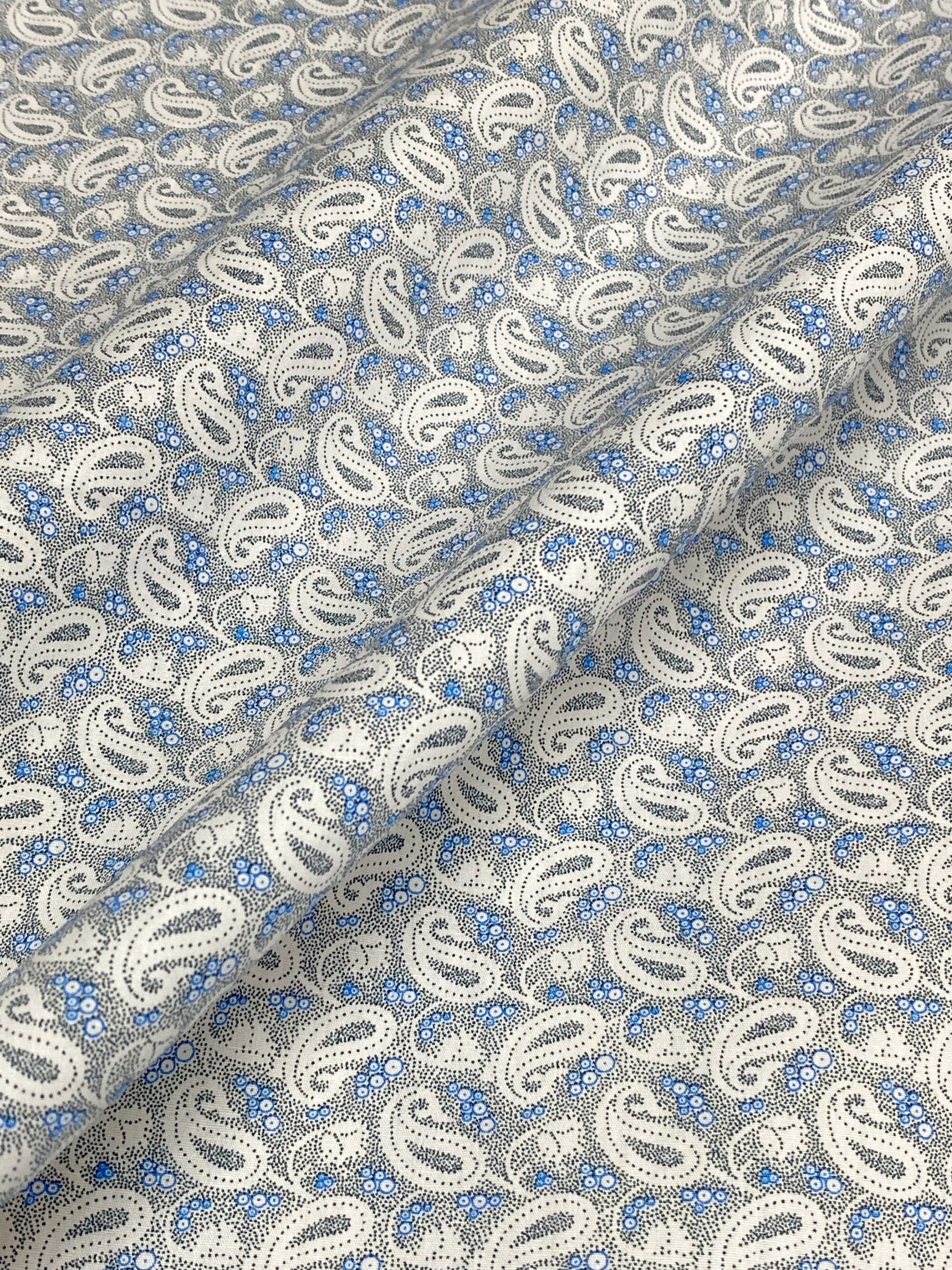 100 Cotton Paisley Print Fabric 44W Material By the yard for Etsy