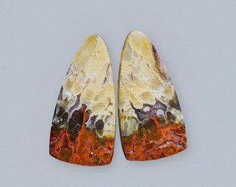 Plume In Chrysocolla Pair Earring , Indonesia Chrysocolla Gemstone, Jewelry Earring, Inner Peace Meditation Grounding Earrings Gift