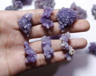 Raw Grape Agate Cluster: Mini Crystal for Jewelry, Grids