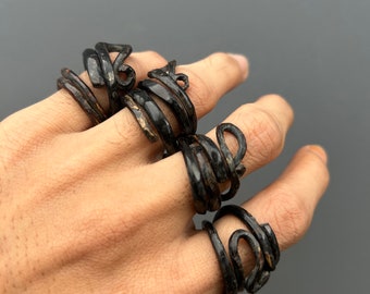 Black coral akar bahar rings root ring  All size