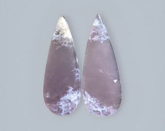 Purple Agate Pair Earring , Indonesia Agate Gemstone, Loose Gemstone For Making Jewelry, Hand Polished Stone