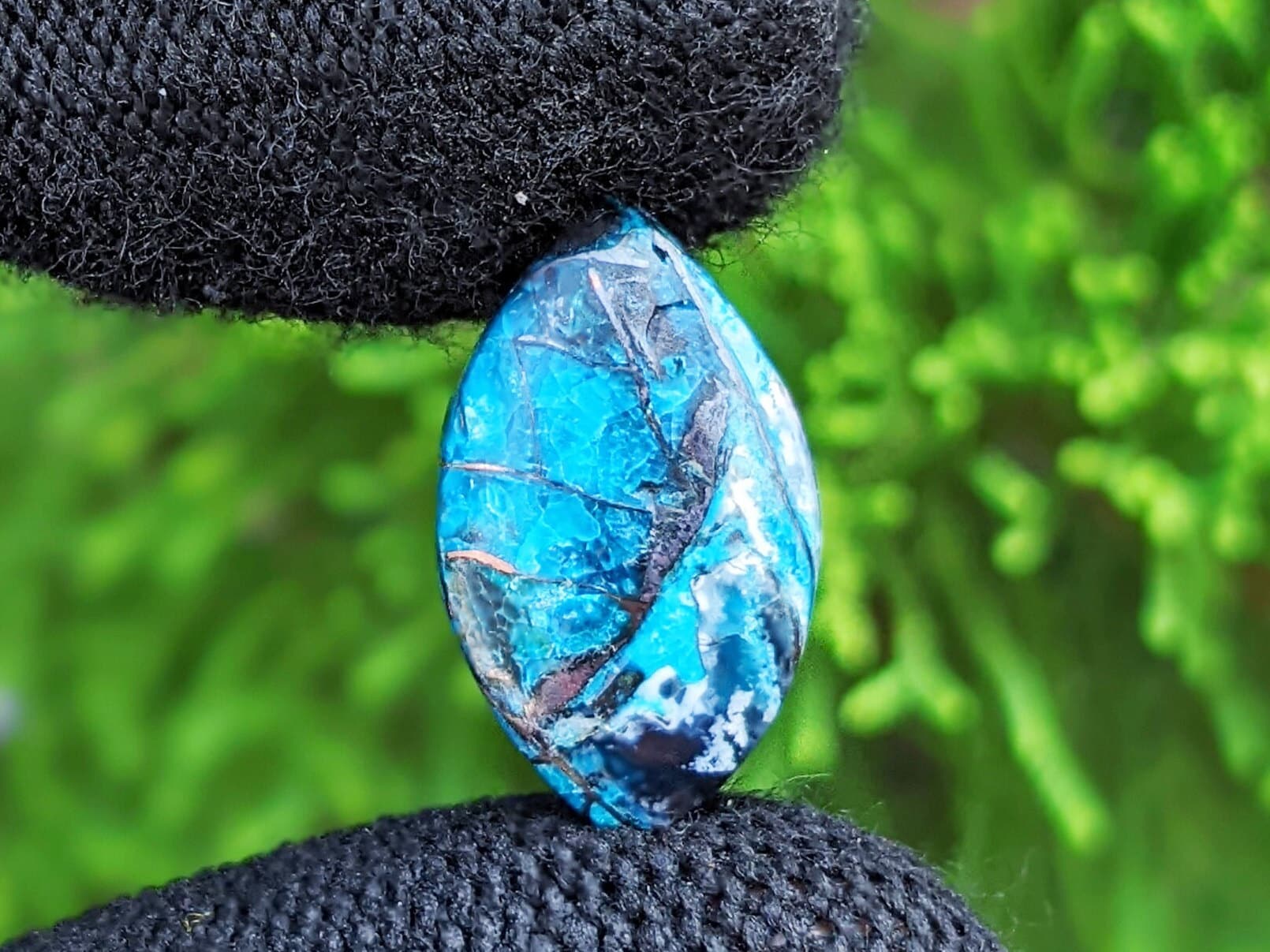 Chrysocolla With Native Copper, Indonesia Chrysocolla Gemstone