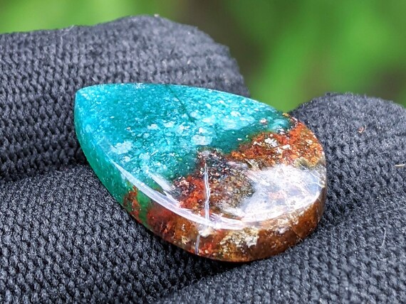Blue Rare 天然石Gemstone Opalized Hand Gemstone, Opal Indonesia , Wood Petrified ブレスレット・バングル