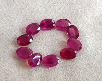 7x5 mm gefacetteerde Oval Ruby Edelstenen, Echte Ruby Ovals, Matching Ruby, Ruby Jewelry supplies, Fijne Kwaliteit Burma Ruby, Loose Ruby