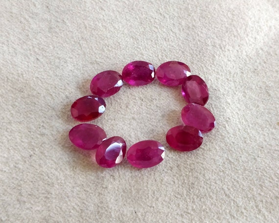 7x5 mm faceted Oval Ruby Gemstones, Genuine Ruby Ovals, Matching Ruby, Ruby Jewelry supplies, Fine Quality Burma Ruby, Loose Ruby