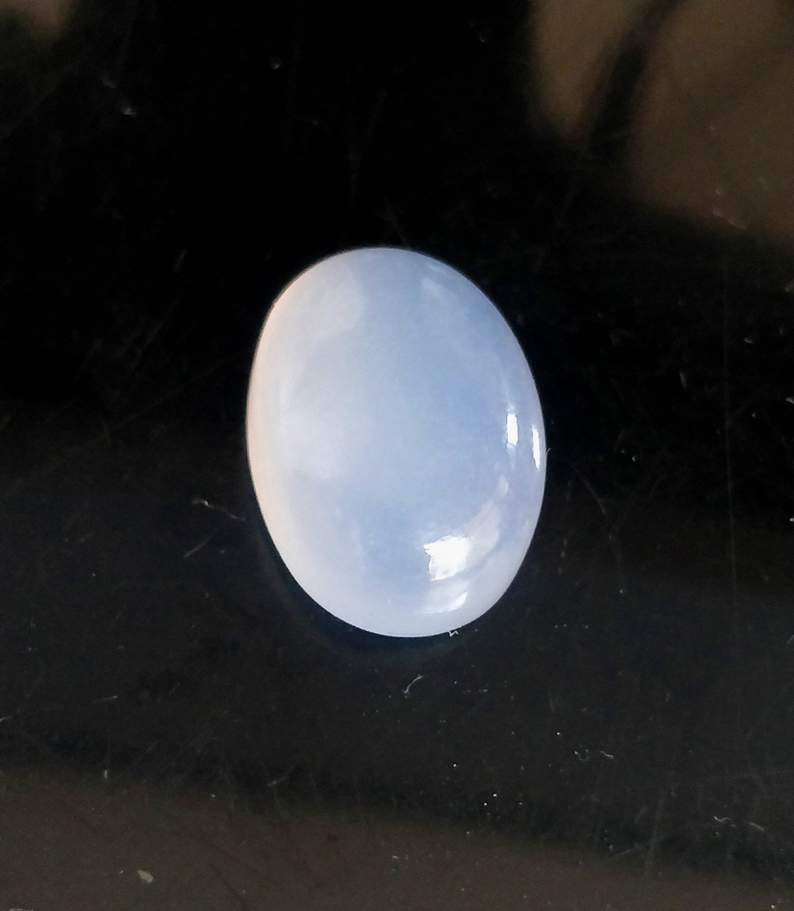 Natural Blue Chalcedony Oval Cabochon, Chalcedony Calibrated
