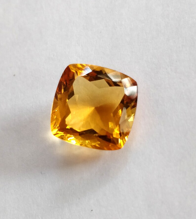 15 Mm Rarely Large Citrine Natural Gemstone Faceted Square - Etsy