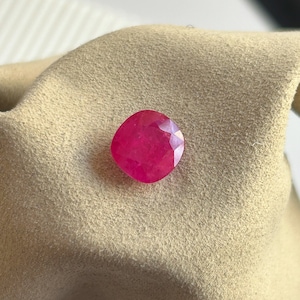 Natural Red Ruby Cushion cut, 11.50 mm Ruby Square cushion, Square Ruby untreated, Ruby jewelry loose gemstone, Anniversary gift Ruby Ring