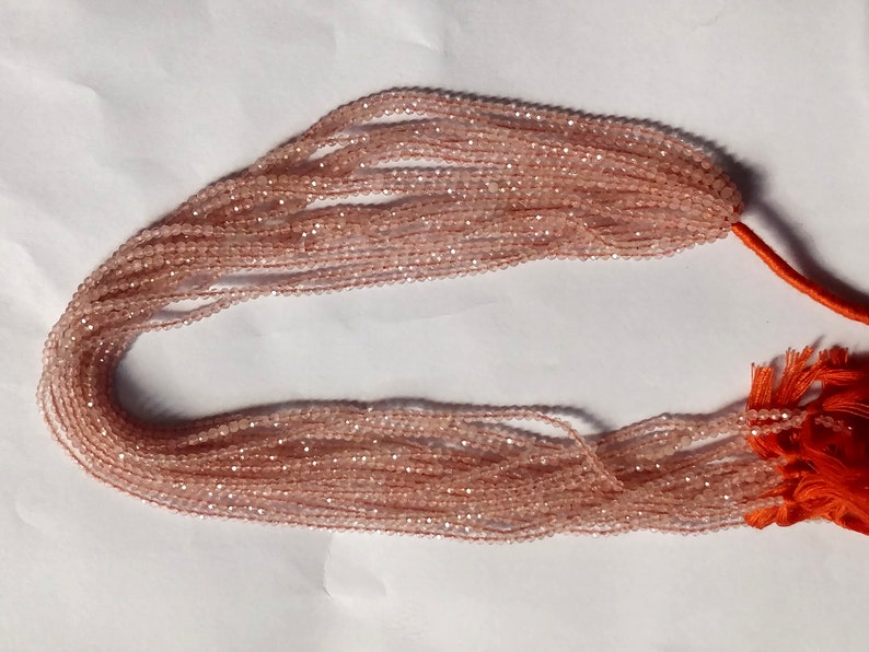 Natural /& Genuine Morganite Micro Faceted 2 mm Seed Beads Rondelle 13 Full Strands jewelry Crafting Free Shipping