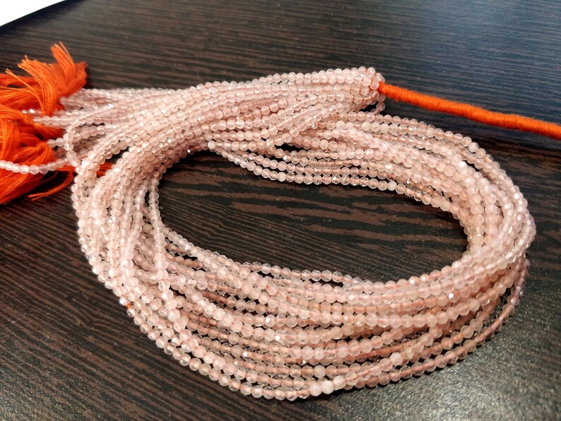 Natural /& Genuine Morganite Micro Faceted 2 mm Seed Beads Rondelle 13 Full Strands jewelry Crafting Free Shipping
