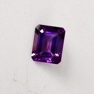 Emerald cut Natural African amethyst loose Gemstones - 9 x 11 mm Octagon shape Flawless loupe Clean - Top quality Amethyst Jewelry Supply