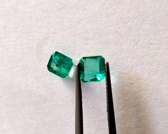 Luster Green Color 6 mm Square Emerald cut Natural Colombian Emerald Certified Emerald Jewelry Loose Gemstones