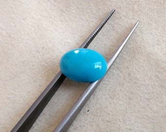 Oval Cabochon Turquoise Ring stone - Sleeping Beauty Natural Turquoise 14x10 mm Oval Matched Pair - Unheated Turquoise December Birthstone