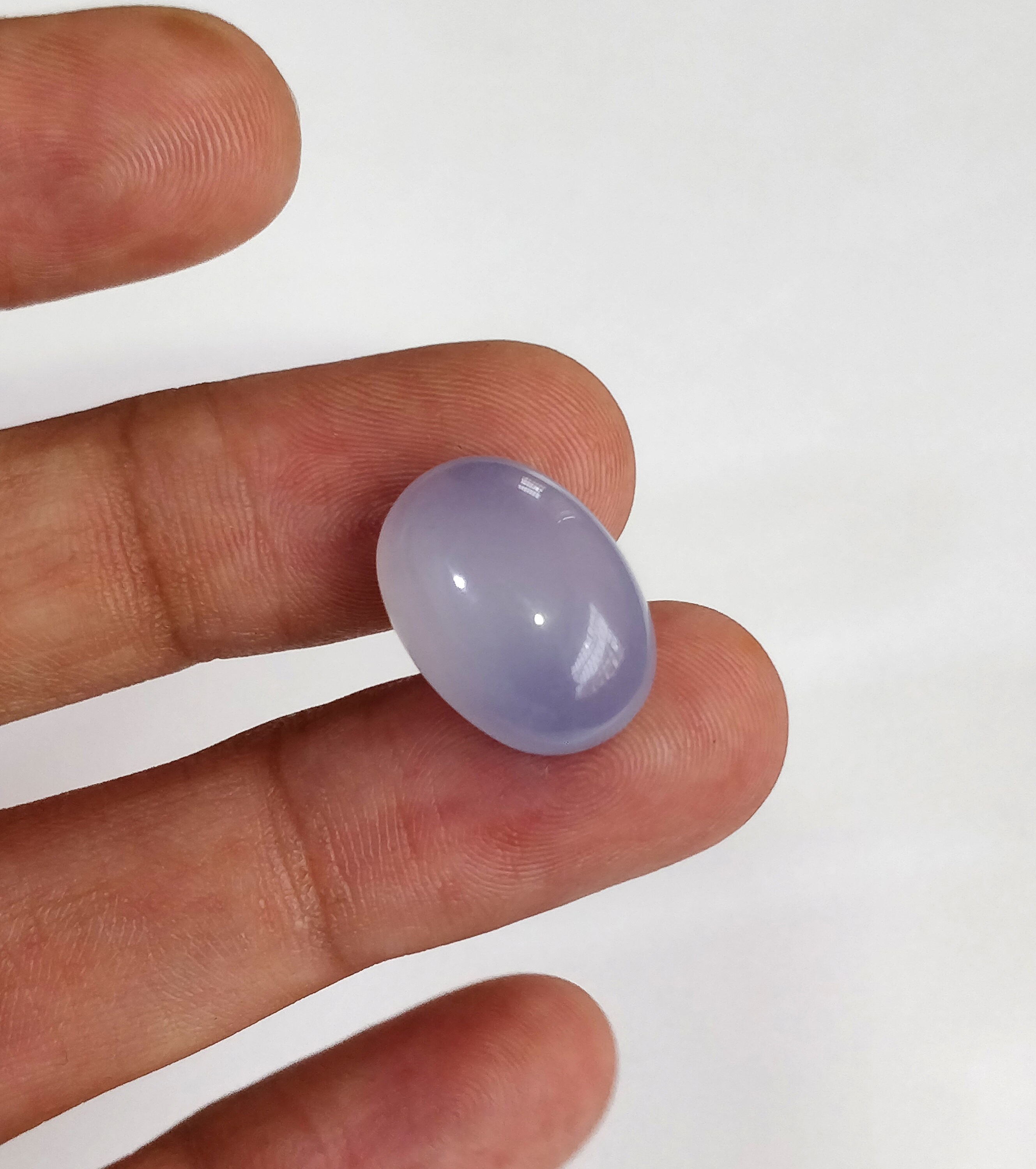 Natural Blue Chalcedony Oval Cabochon, Chalcedony Calibrated