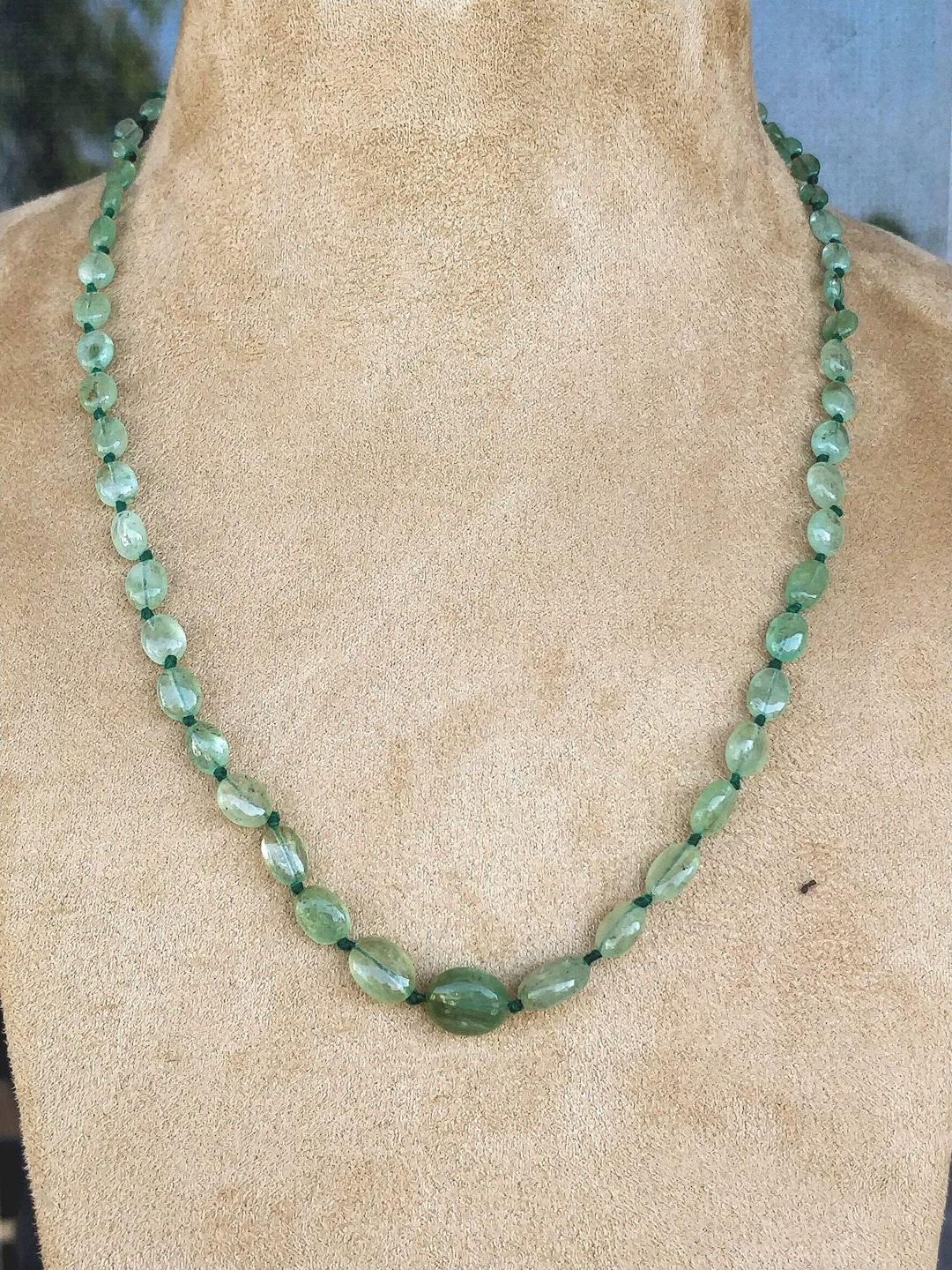 Colombian Emerald Tumbled Gemstone 18 Handmade Necklace - Etsy
