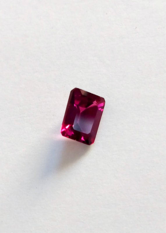9 x 7 mm Emerald cut Purple Rhodolite Garnet Natural Gemstones matching Pair AAA+ grade Sharp Purple Garnet Ring loose stone