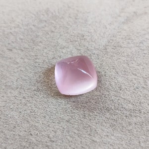 Natural Rose Quartz Sugarloaf, Fine Baby Pink color Rose Quartz 10 mm Sugar Stack, Square Cabochon Pink Quartz loose gemstones matched pair