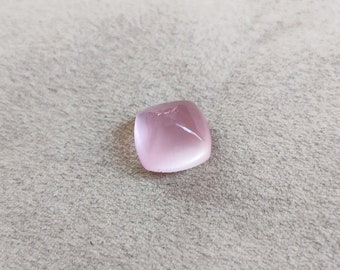 Baby Pink color Rose Quartz Sugarloaf: 10 mm Square Cabochons Pair, Gemstones Sugar Stack