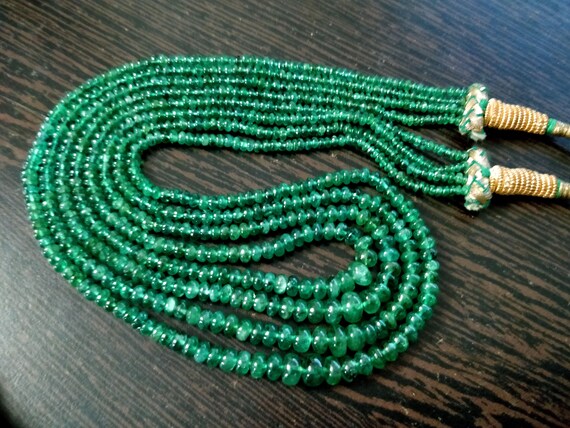 Nouveau 8 mm Vert Émeraude Pierres Précieuses Perles Collier 36/" AAA