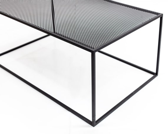Industrial coffee table varnished