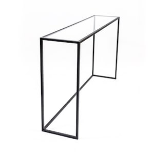 Console d&#39;entrée ou de séjour avec étagère en verre