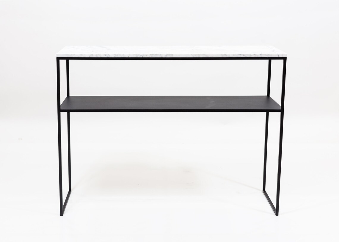 Double Shelf Console Marble Top Shelf Etsy UK