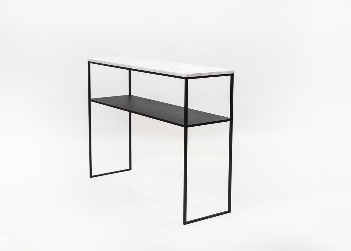 Double Shelf Console Marble Top Shelf Etsy UK