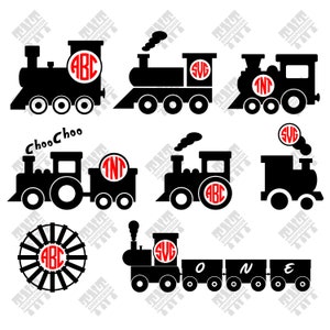 Download Train monogram svg | Etsy